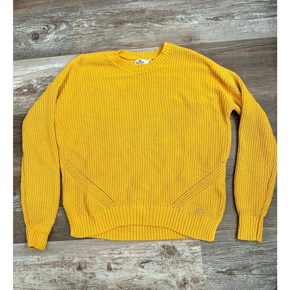 Hollister Co Vintage yellow knit crewneck sweater in women’s Sz XS